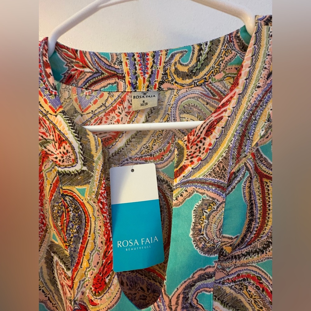 Rosa Faia Multicolor Paisley cover up - Picture 3 of 5